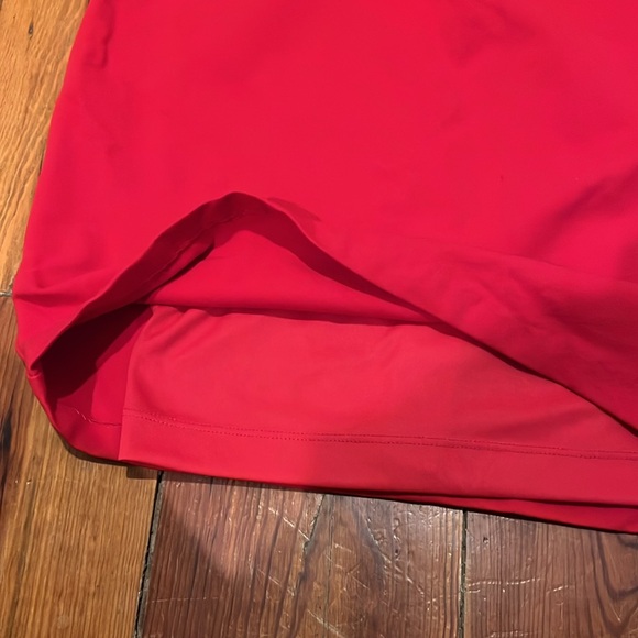 Stunning Elegant Vintage Caché Red Fitted Asymmetrical Neckline Dress NWT - Picture 15 of 15